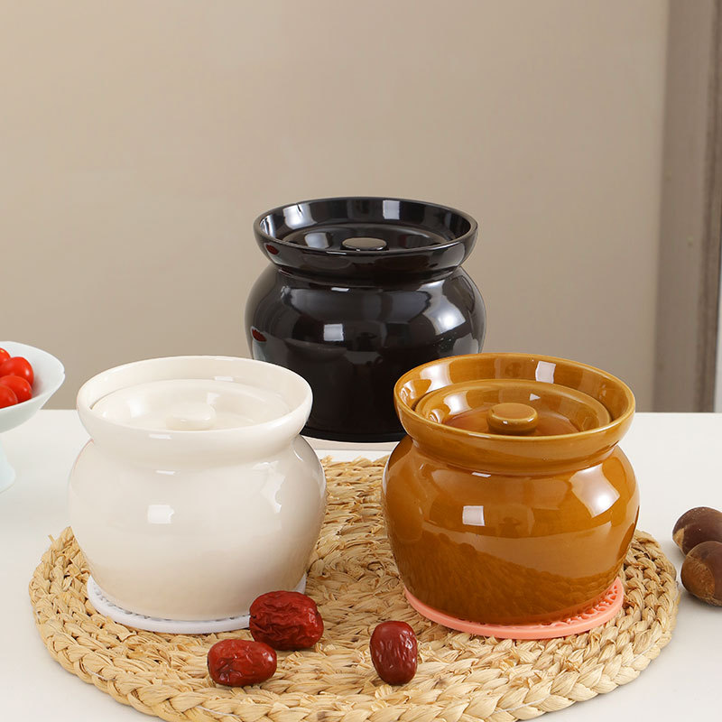 Olla de olla de barro guisada en agua, olla de estofado para una persona, olla de sopa con tapa, snacks de Shaxian, olla de sopa hirviendo de cerámica, venta directa de fábrica