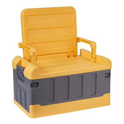Car Interior Supplies Car Seat Car storage bag/box - gray-yellow