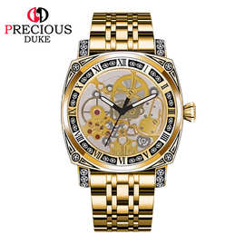 PRECIOUS DUKE 英国品牌雕刻男士经典手表钢带防水厂家批发跨境