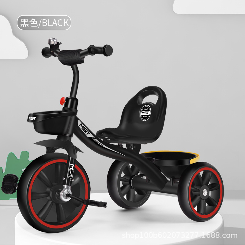 Triciclo de Empuje Infantil 1-3-6 Años de Tubo de Acero con Pedales para Niños
