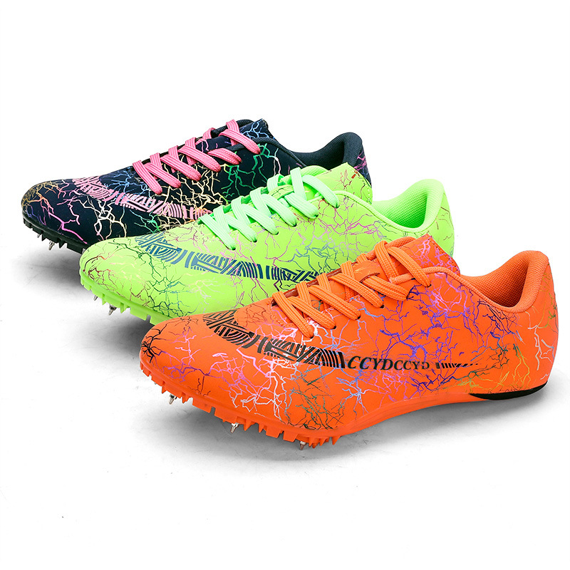 Nuevos zapatos de atletismo transfronterizos, zapatos de entrenamiento de carreras, zapatos de atletismo de entrenamiento de estudiantes transpirables, clavos deportivos