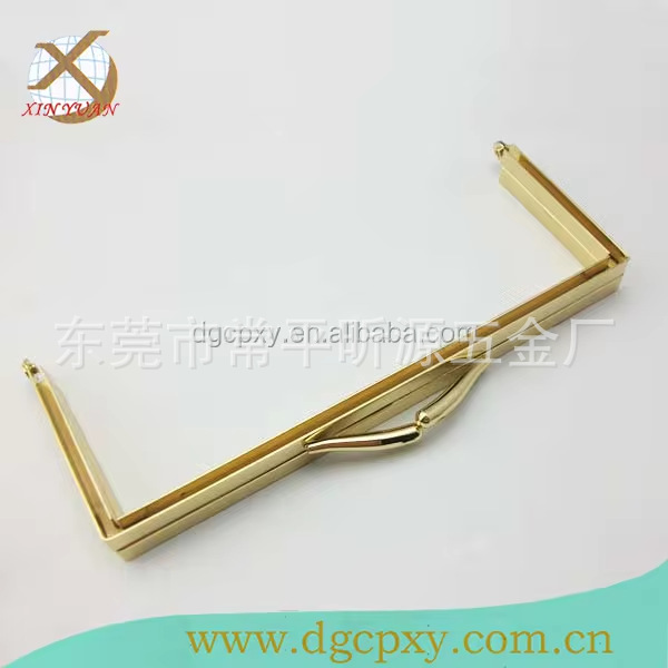 厂家供应金色手包五金架， 化妆五金包 电话头手抓包扣
