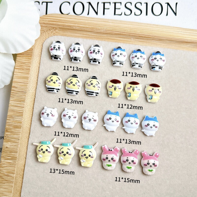 New Japanese Style Cute Cartoon Nail Art Accessories Cute Stereo Jiikawa Anime Character Resin Nail Accessories New Japanese Style Cute Cartoon Nail Art Accessories Cute Stereo Jiikawa Anime Character Resin Nail Accessories