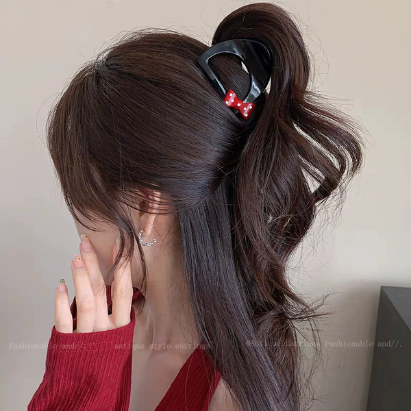 12#Red wave dot collar cat ear hollow about 5cm