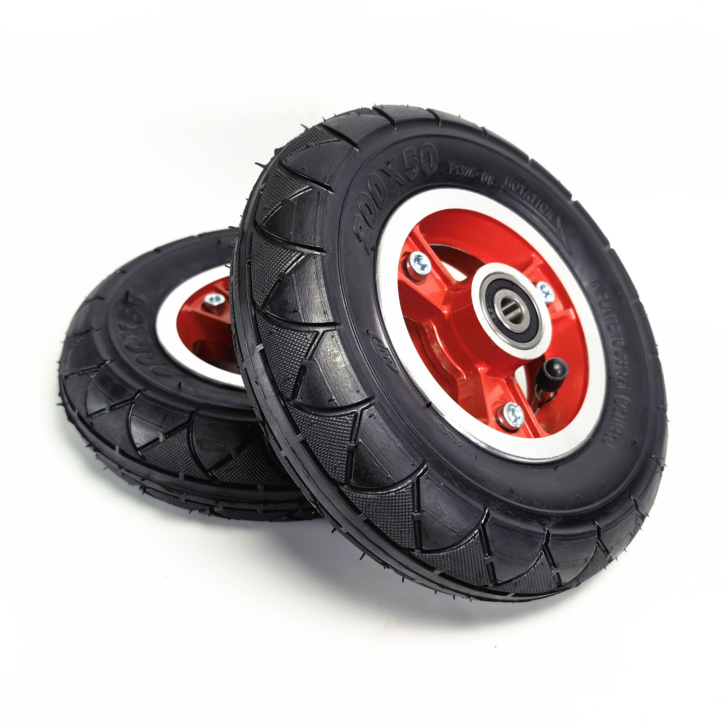 8inch Haogebeizhenhubang electric wheelchair front small wheel assembly 200x50 inflatable inner and outer tire complete wheel