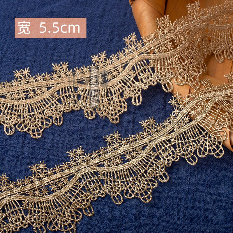 hilo de oro bordado soluble en agua rosa oro encaje encaje DIY ropa hecha a mano lolita accesorios fabricantes al por mayor