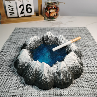 Snow Mountain-Shaped Ashtray for Living Room Home Decor, Trendy High-Value New Chinese Style Creative Desktop