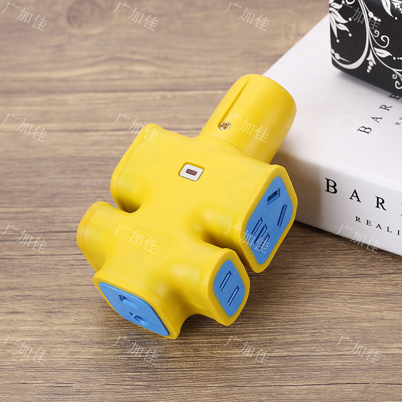 广加佳型号195地拖插座木字型厚铜排插大功率地拖插无线插排批发