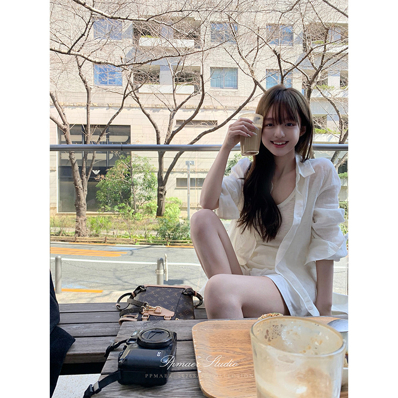 【Old Money Original Linen】100% Linen Sun Protection Shirt for Women, Summer Style, Lightweight, Loose Casual Top