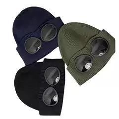 Autumn and Winter Knitted Hats, Trendy Men's Glasses, Sunglasses, Woolen Hats, Personalized Fashion, Warm and Cold Hats, Women's Ins Baotou Ear Protection Hats