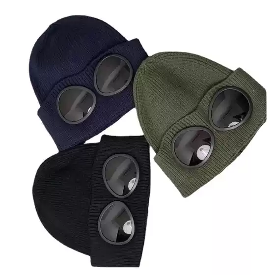 Autumn and Winter Knitted Hats, Trendy Men's Glasses, Sunglasses, Woolen Hats, Personalized Fashion, Warm and Cold Hats, Women's Ins Baotou Ear Protection Hats
