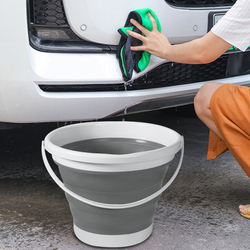 Folding Bucket Outdoor Folding Fishing Bucket Portable Car Storage Telescopic Bucket Car Wash Bucket Art Brush Bucket