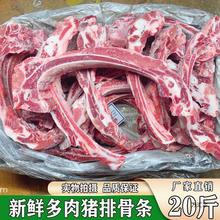 新鲜猪排骨 排骨条 猪肋排 仔排 小排 前排 20斤 冷冻排条 包邮