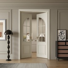 法式复合双开门  奶油烤漆对开门  服饰店家美式木门