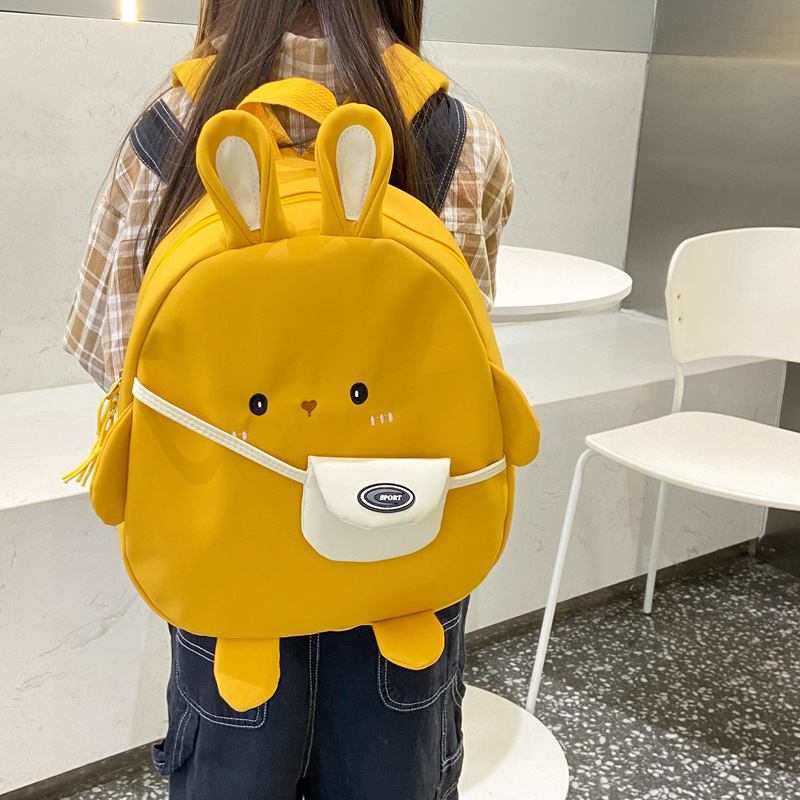 새로운 콘트라스트 컬러 유치원 SCHOOLBAG 간단한 토끼 어린이 배낭 유행 일본 경량 소형 배낭 도매