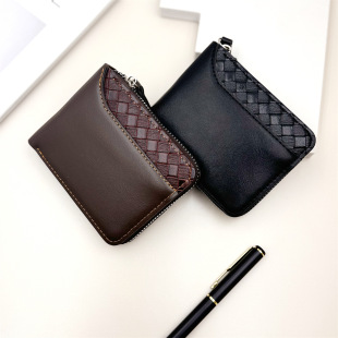 Cross-border European and American explosives men's wallet zipper short youth fashion in stock manufacturers change bank card storage bag