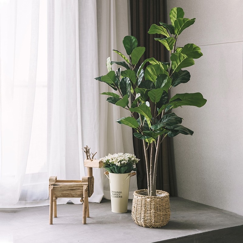 森空间仿真植物装饰发财树室内客厅落地盆栽招财树大型仿生假绿植