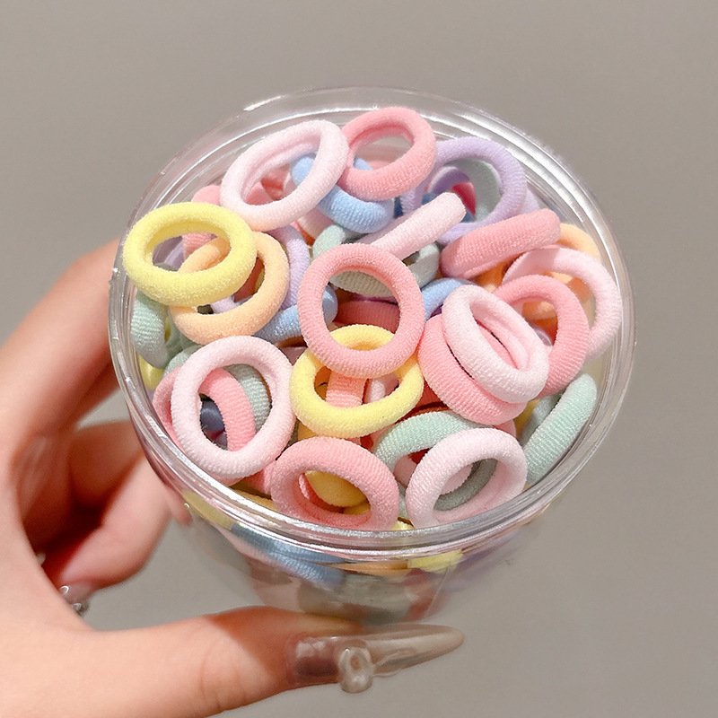 Anillo para el cabello de los niños, banda de goma de alta elasticidad, cabello trenzado, no daña el cabello, cuerda para atar al bebé, red neta 2025 nueva funda de cuero de cuerda para el cabello