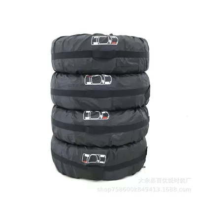 Factory Direct Sales 210D Oxford: Spare wheel cover - black-belt-small-size-66cm-set-of-4