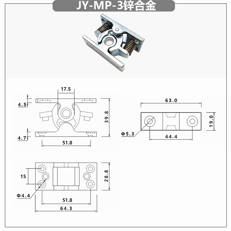 Aleación de zinc puerta fuerte toque grano de metal grande puerta parada de resorte hebilla cerradura Puerta de succión pesada fundición grande clip de la puerta