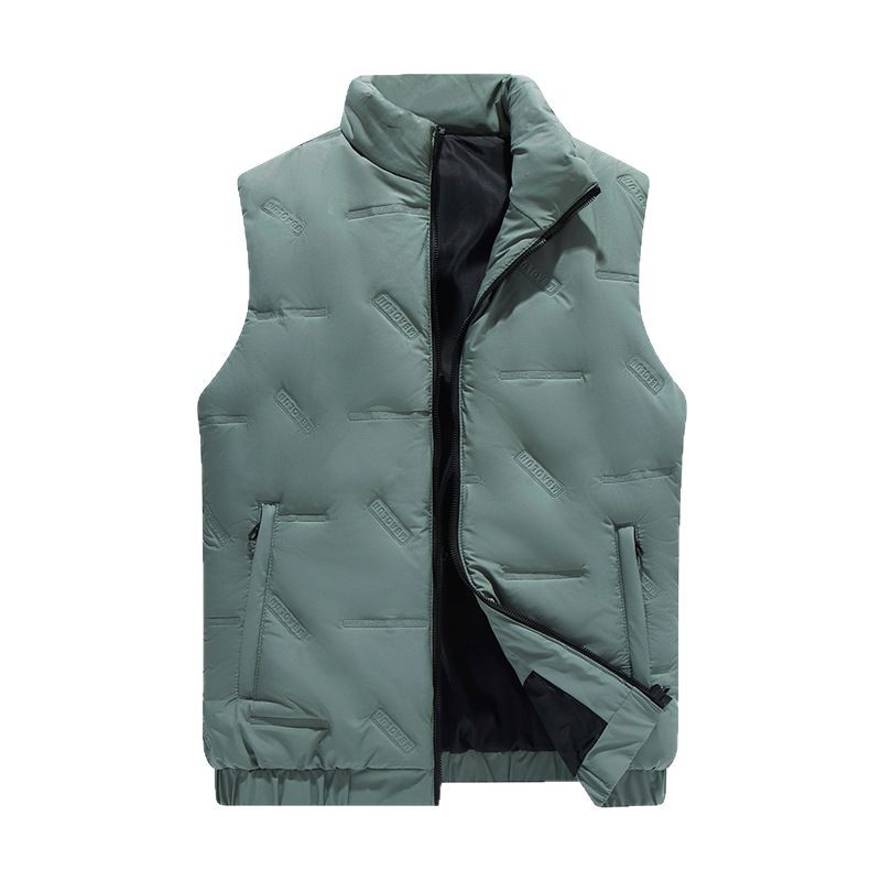M - 7XL chaleco de algodón de cuello vertical de tamaño grande chaleco caliente rojo para hombres con hombro de plumón para aumentar el peso