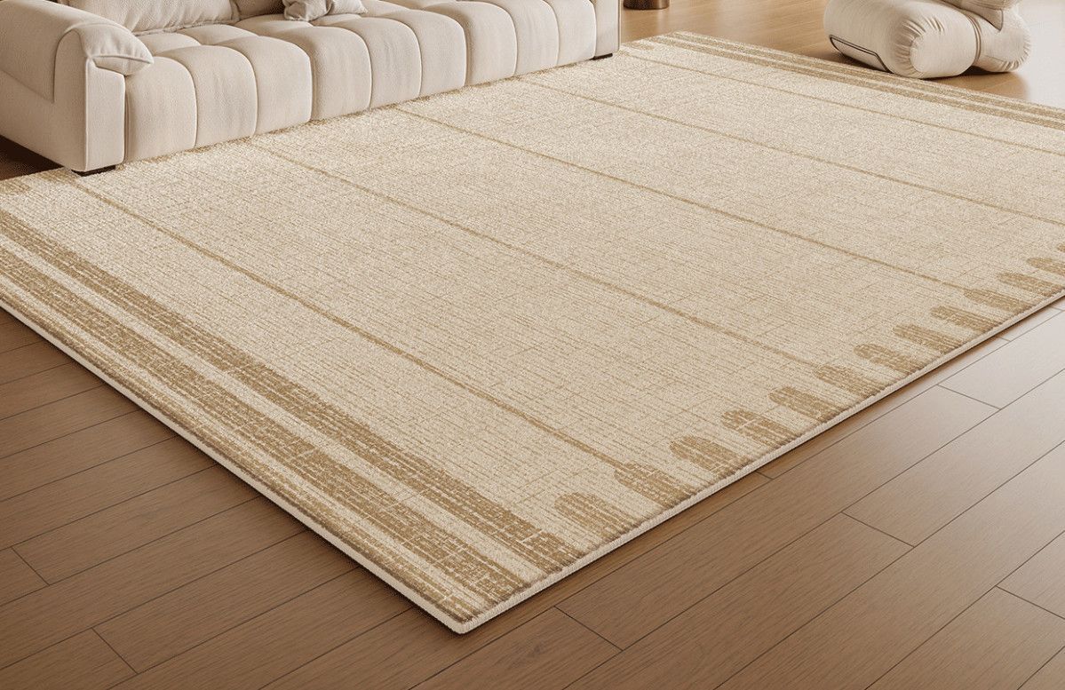 Cream Carpet 2025 New Model Living Room Floor Mat, Washable, Wear-Resistant, Waterproof, High-End Modern Bedroom, Formaldehyde-Free, Non-Slip