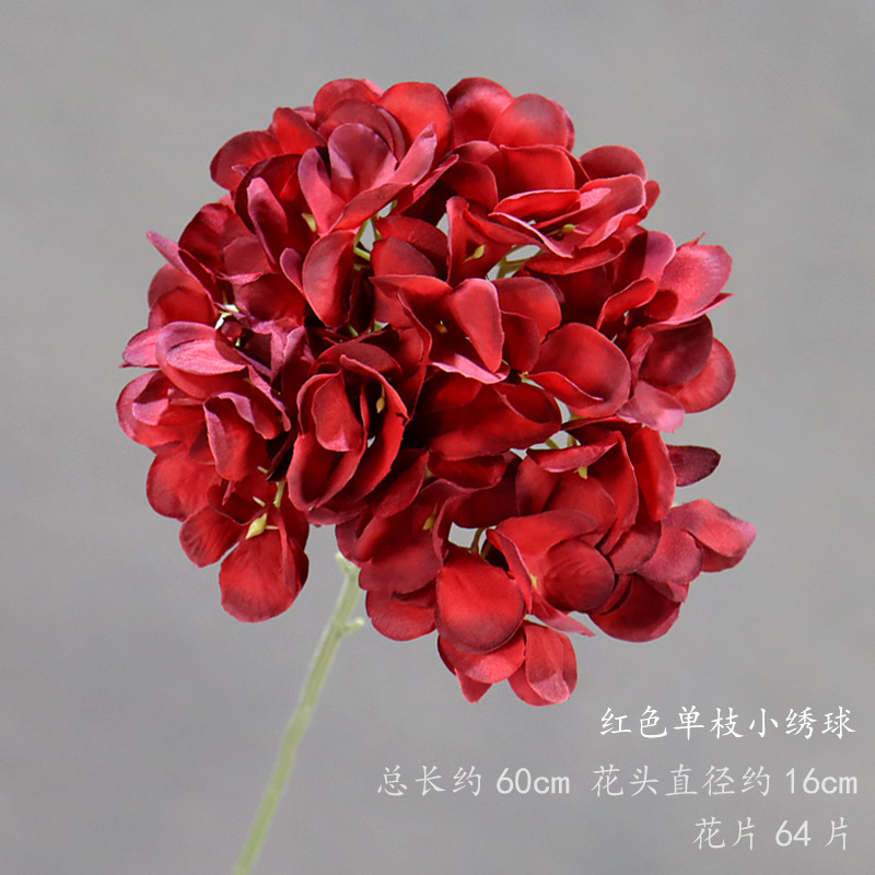 작은 빨간 수국