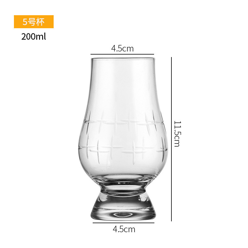 AAAA cristal whisky copa de degustación copa de olor de vidrio hecha a mano copa de whisky copa de degustación profesional se puede imprimir LOGO