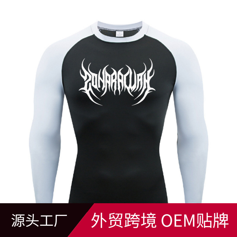 Anime Raglan Sleeve Compression Shirt Fitness T-Shirt Men Muscle Training Quick Dry Fitness Sports Clothing Sun Protection Anime Raglan Sleeve Compression Shirt Fitness T-Shirt Men Muscle Training Quick Dry Fitness Sports Clothing Sun Protection
