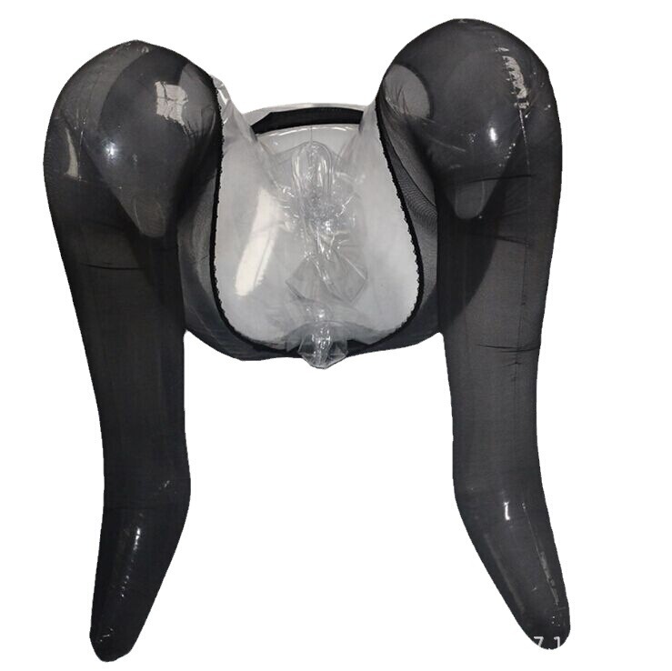 Half-body inflatable gun rack men's aircraft cup sex toys pvc transparent doll split-leg M-shaped open-leg adult masturbator