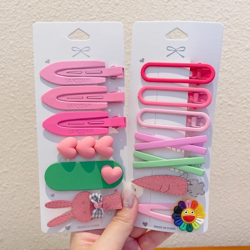 Love star horquilla flequillo lateral femenino horquilla lindo coreano niño cabello roto pequeño clip color bb clip tocado