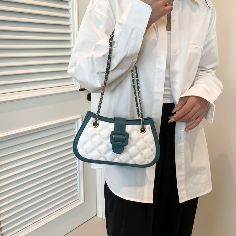 2024 primavera nuevo bolso de hombro bolso de cadena popular bolso pequeño bolso de mujer bolso de mochila universal bolso bajo bolso cuadrado casual