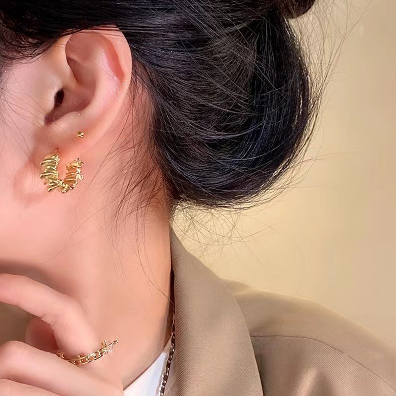 Irregular earrings-gold