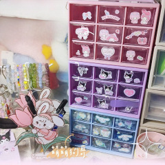 Desktop storage box Sanrio storage box Gukka plate storage box multi-function drawer storage box storage box
