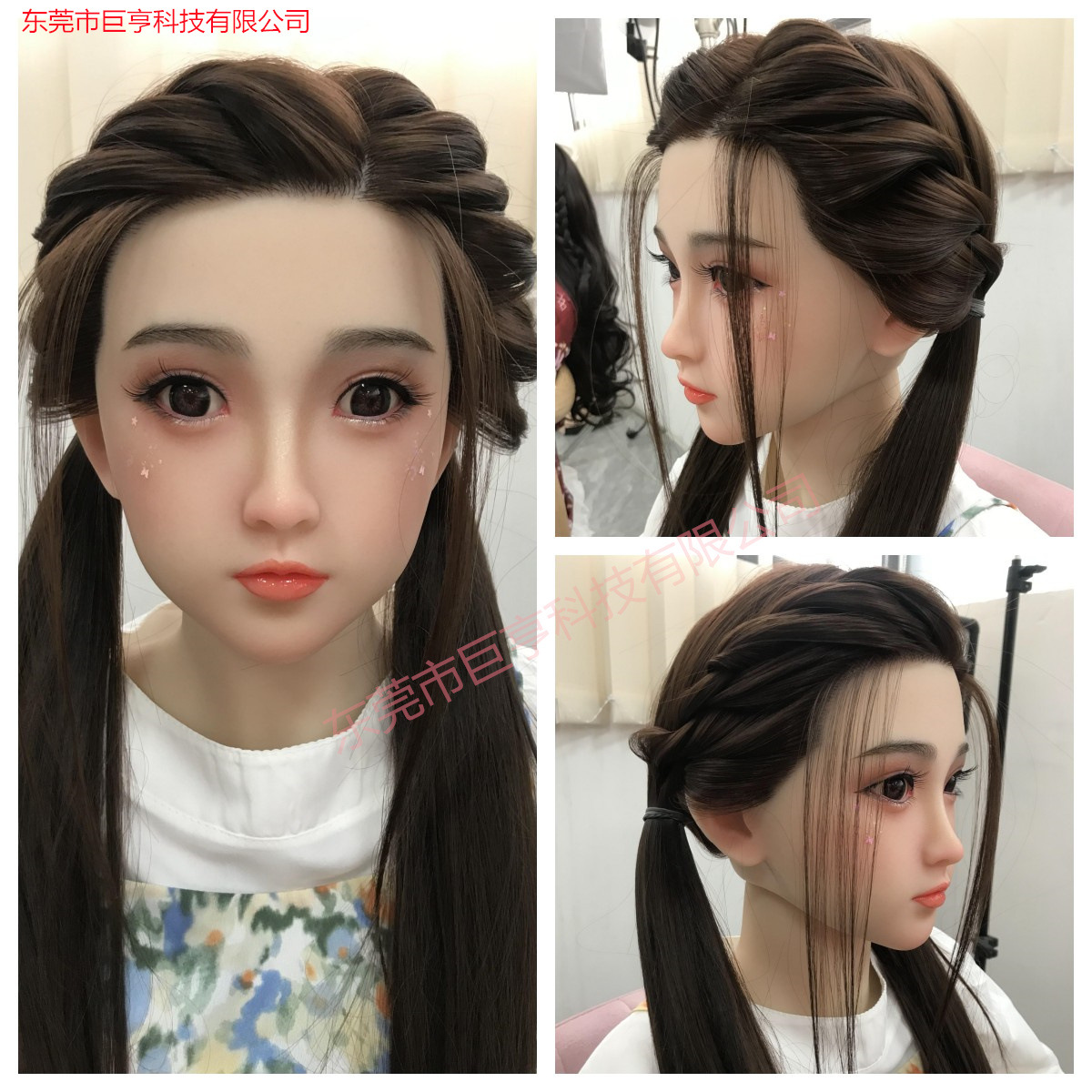 Entidad muñeca TPE cabeza deliciosa cabeza de silicona hecha a mano plantación de cabello múltiples tipos de cabeza opcional permanente exquisito modelo de cabeza al por mayor