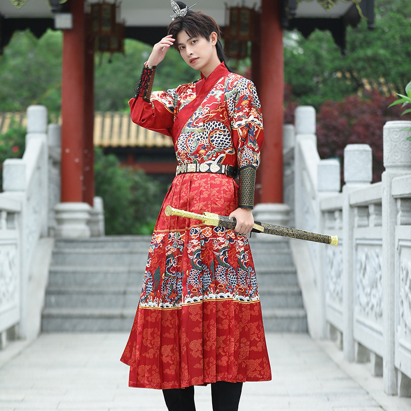 genuine goods New Jinyiwei Flying Fish Clothing Original Embroidered Spring Knife Guard Clothing Tracing Python Robe Kirin Ming Han Clothing Men's Clothing