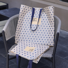 亚麻色波点高档磨砂塑料袋服装店手提袋礼品袋定制贴纸logo现货批