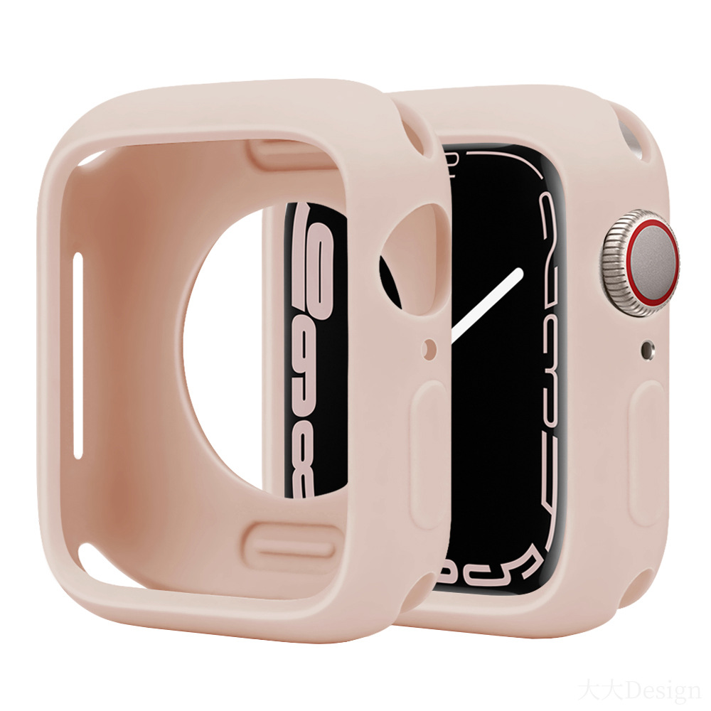 cubierta de caramelo de silicona para el caso de Apple Watch, caso de Apple Watch8 / S9, caso de protección, caso blando, todo incluido