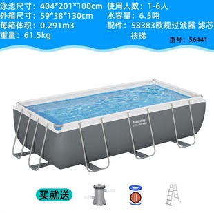 Bestway large family bracket swimming pool rectangular tube frame net pool height outdoor swimming pool