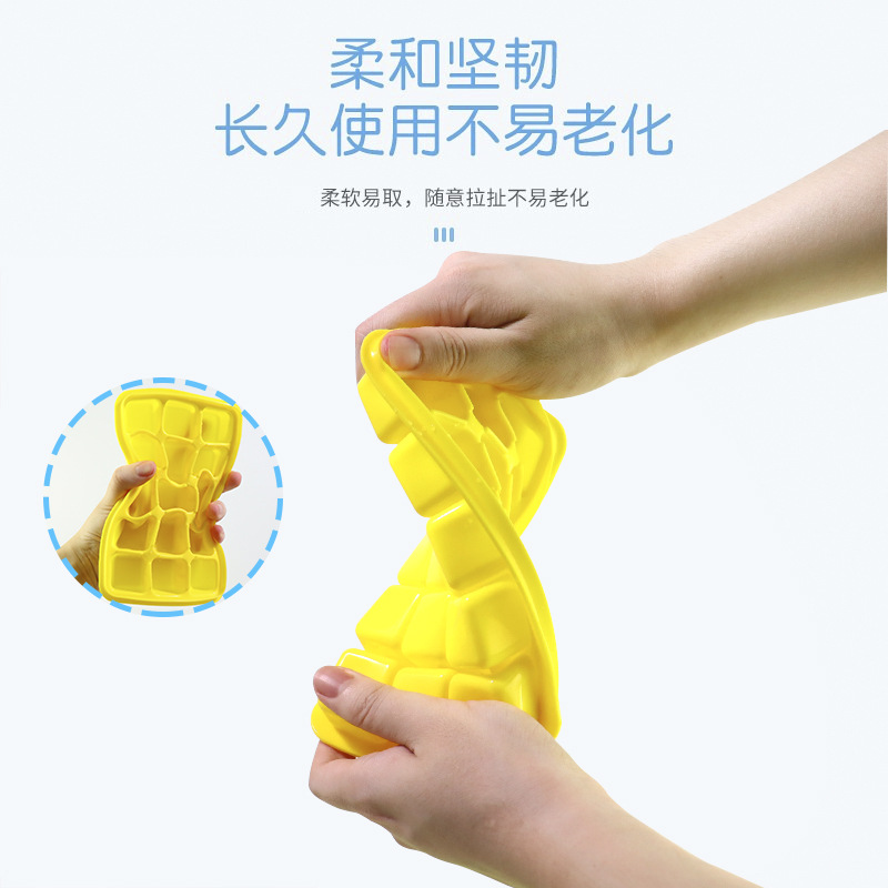 Directo de fábrica bandeja hielo nuevo hogar Comida Casera cubo hielo caja almacenamiento con tapa silicona 15 rejilla jalea molde