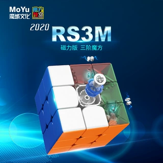 魔域文化RS3M2020升级版磁力三阶魔方5.6cm半亮彩色儿童玩具