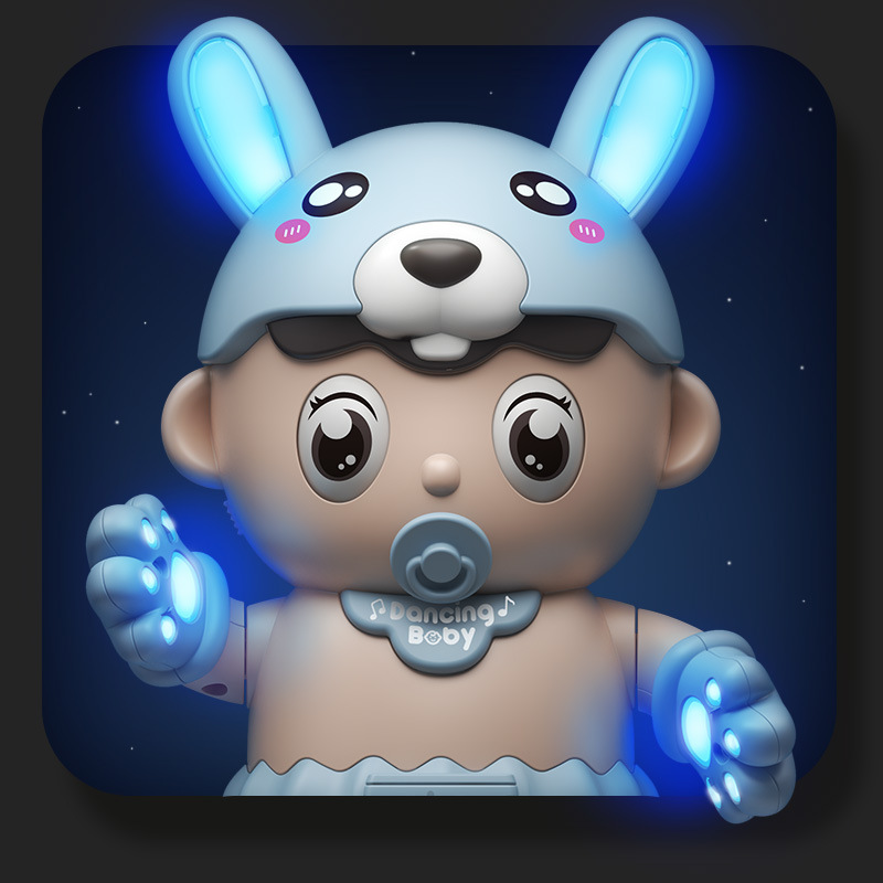 Transfronterizos juguetes eléctricos para niños cantando bailando iluminación infantil lindo bebé robot eléctrico de una sola pieza entrega al por mayor