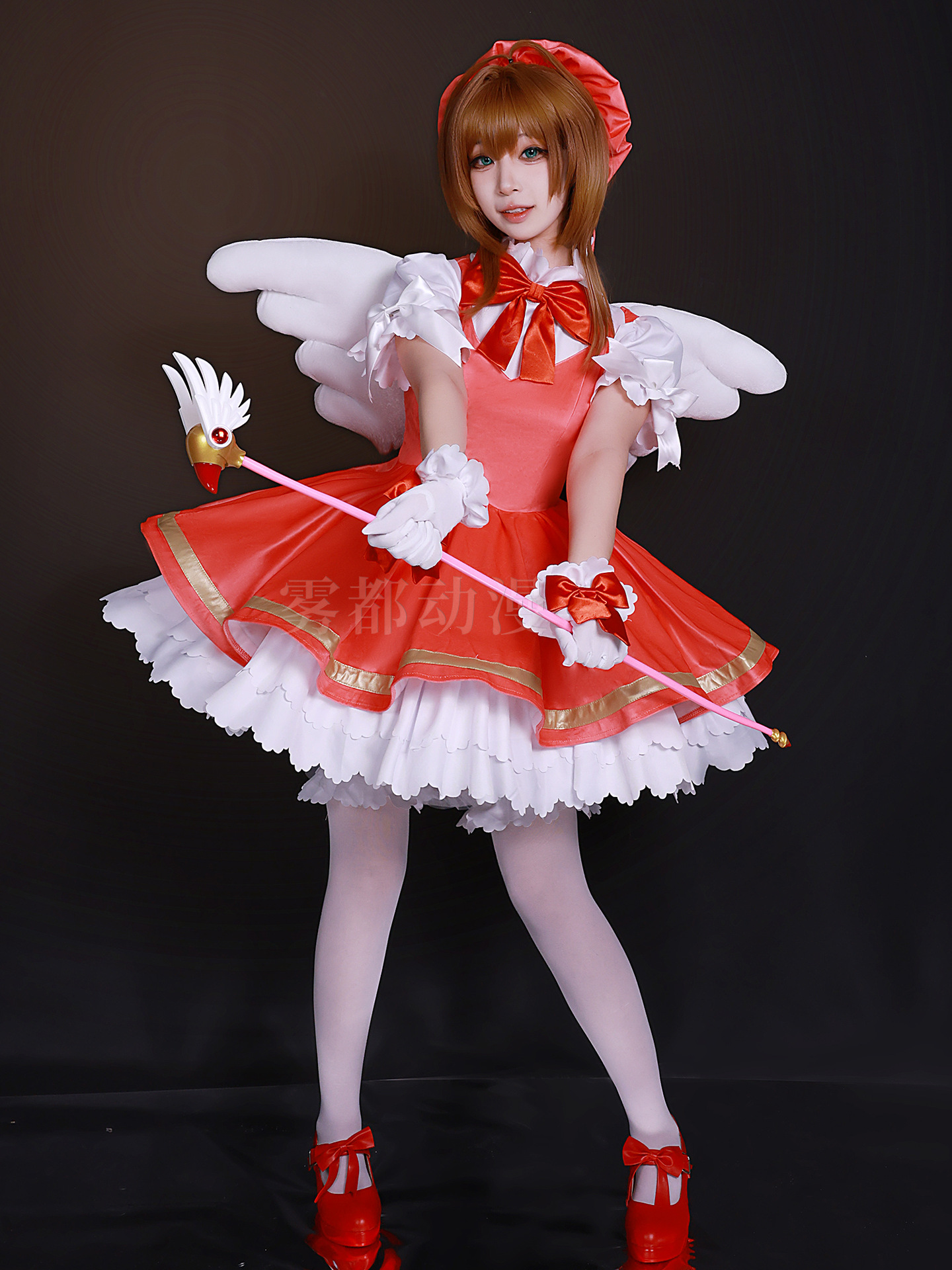 雾都魔卡少女樱红白战斗服小樱COS服游戏动漫小樱COSPLAY服装全套-阿里巴巴