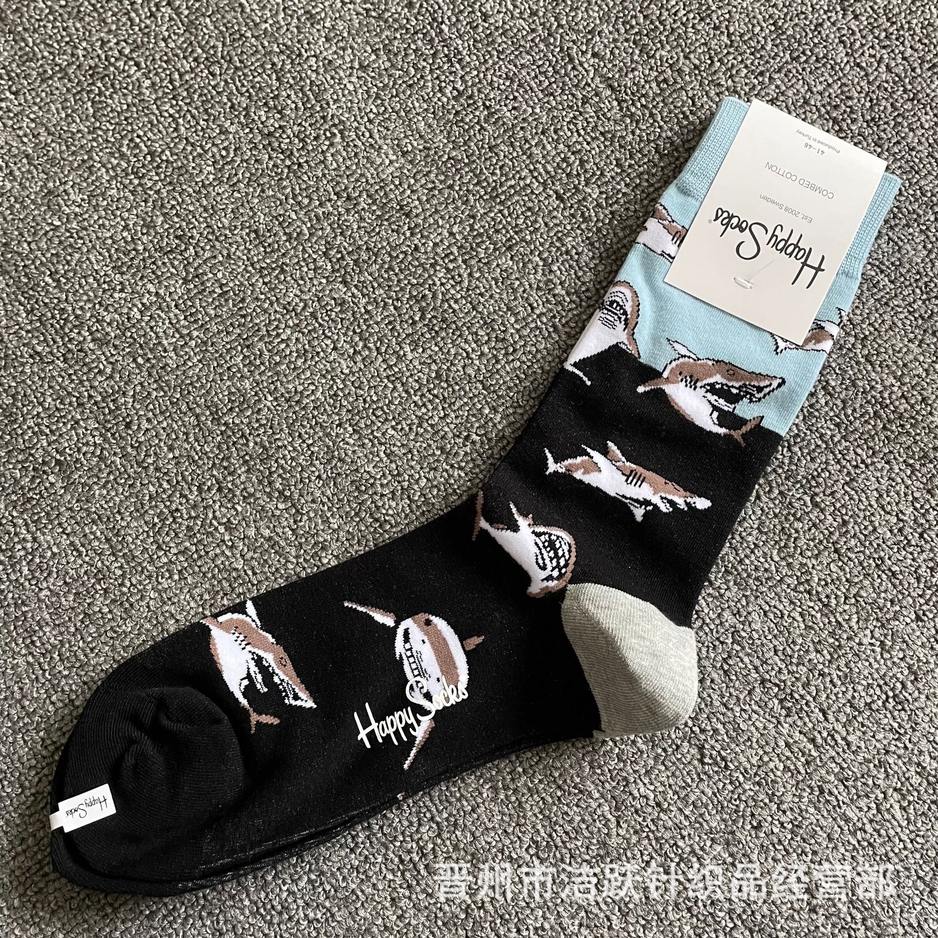 Happy socks新品高品质ハイレザー男性ソックススウェーデンコットンソックスファッションソックスカップルinsロング美脚ソックス