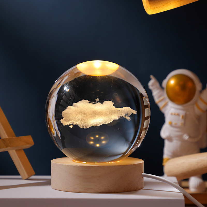 星空テーブルランプ、銀河クリスタルボール、ナイトライト、デスクトップ装飾品、高級感のある誕生日プレゼント、中秋節の贈り物|undefined