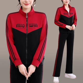 2026 春秋季女士运动套装两件套时尚休闲跑步服宽松显瘦卫衣长裤