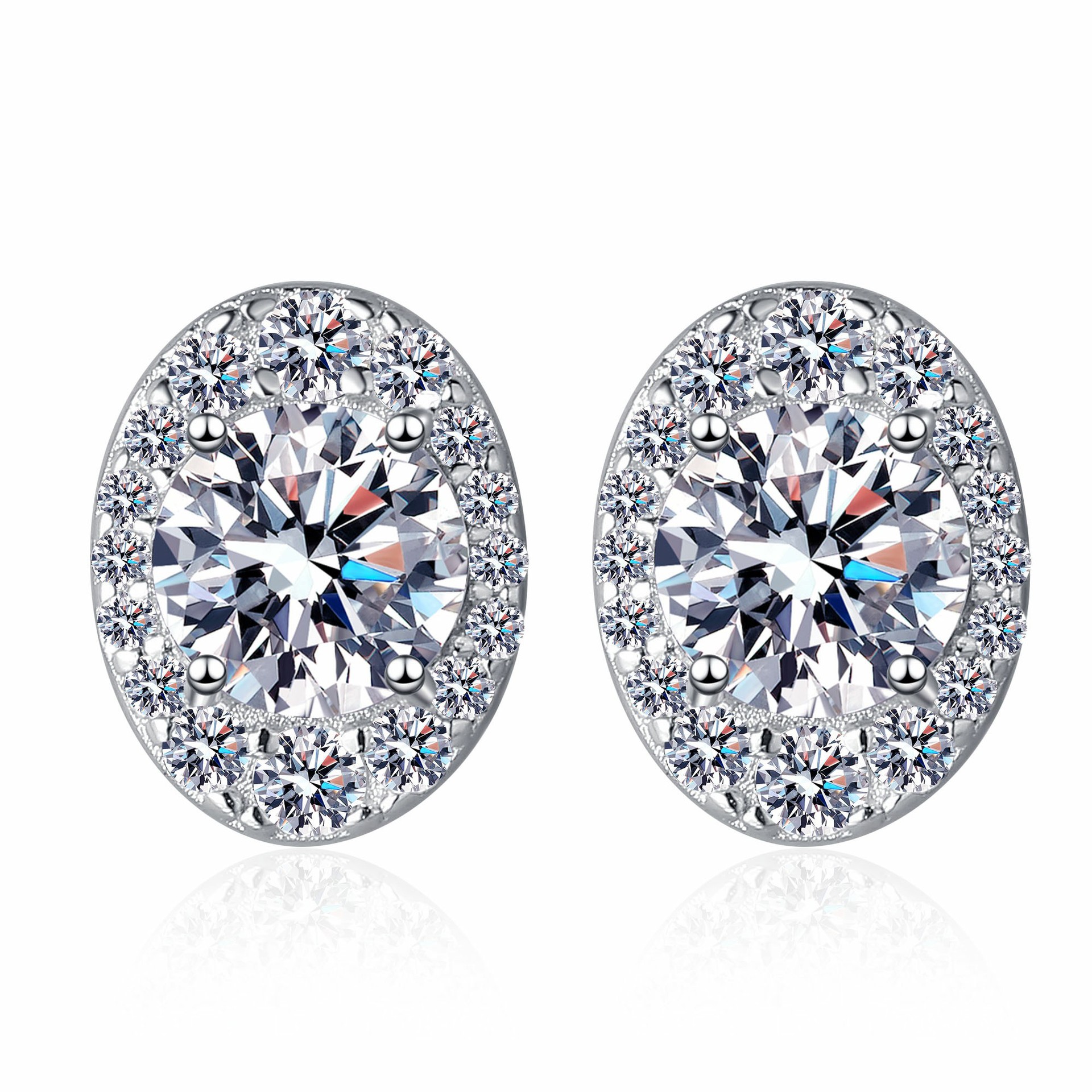D-farbe Moissanit Creolen Aus Sterlingsilber Elegantes Geschenk_voghion.com
