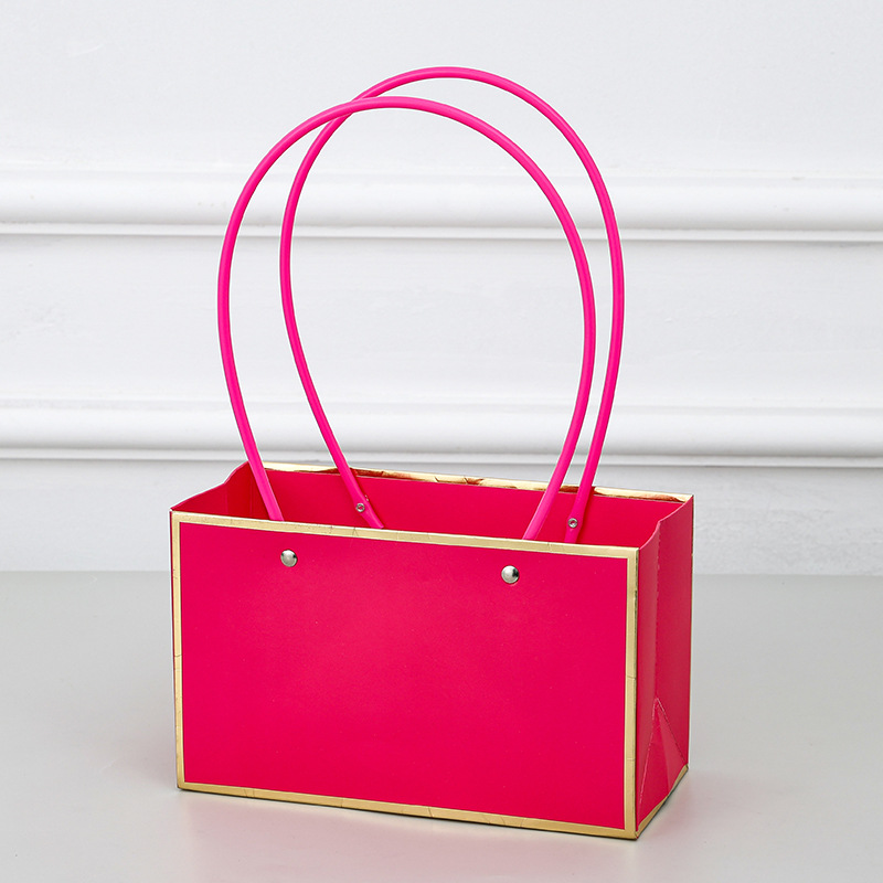 Florista paquete de flores bolsa de mano caja cuadrada de flores bolsa de paquete floral caja de regalo creativa floral al por mayor