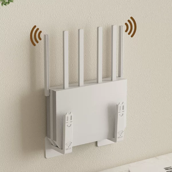 Wireless wifi Router Storage Rack Wall-mounted Storage Box Socket Pin Row Holder Bracket No-hole Bracket