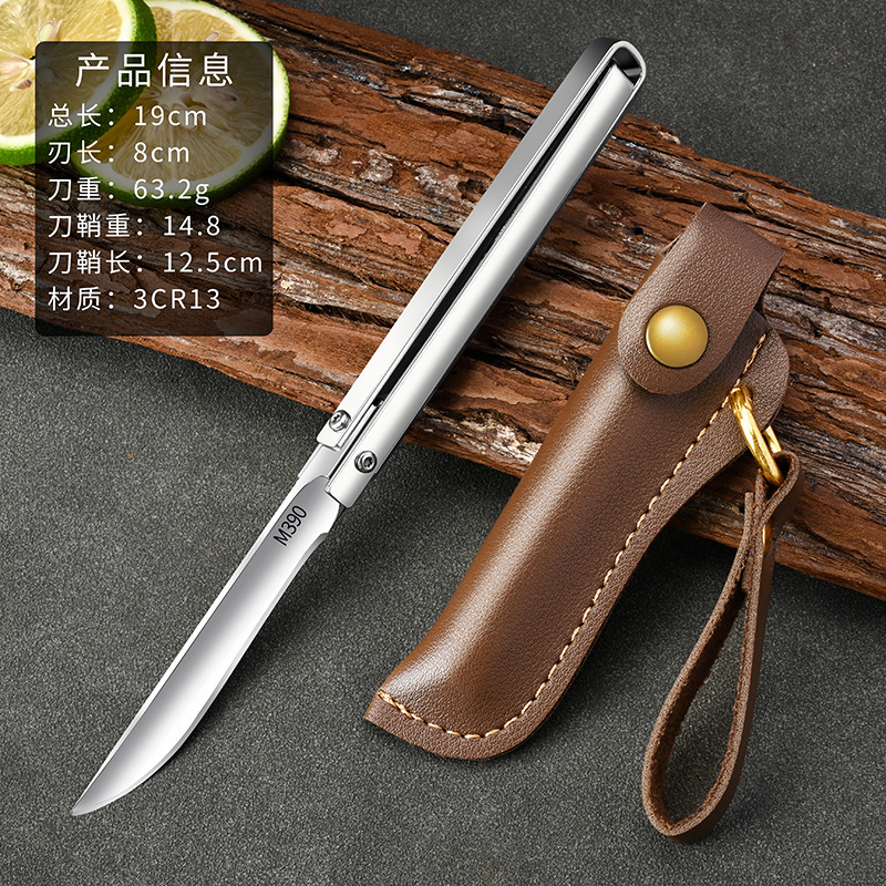 Cuchillo de acero de Damasco cuchillo de fruta portátil cuchillo de fruta portátil cuchillo afilado al aire libre de alta dureza Yangjiang